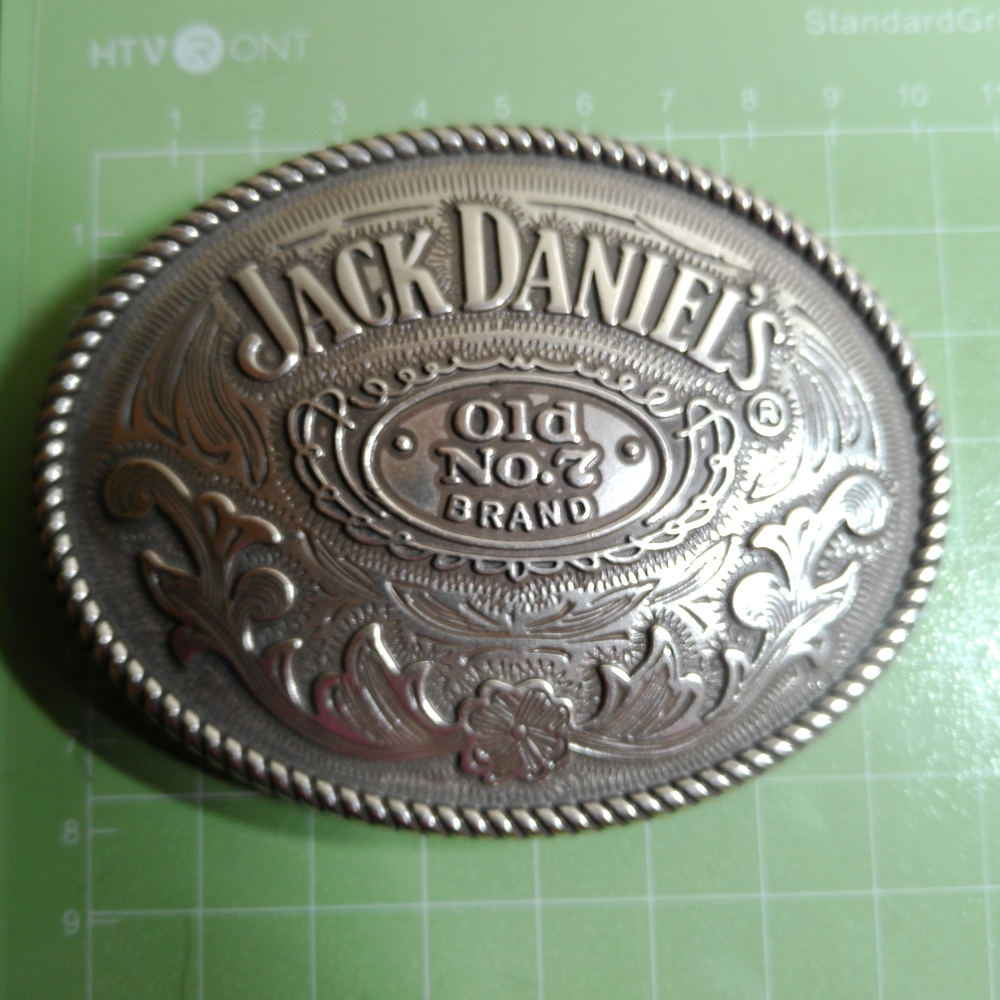 Jack Daniels Ornate Silver Belt Buckle
